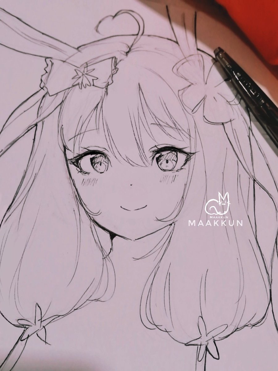 Maakkun_illust's tweet image. After weeks of artblock and burnout, I Was finally able to draw again even tho this is just a breaktime quick sketch I did at work to relieve stress.
It's @carameruri 's OC! I highly suggest you check her out and her works! She does reaaaally lovely art! ❤️

#quickbreak #sketch
