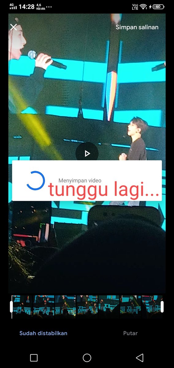 Selesai~~Video kalian akan stabil