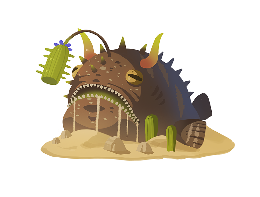 あぽかり Sur Twitter 生息地 スナムシ砂漠 基本的に砂の中に潜り一日の大半を過ごすモンスター 砂中からサボテン に酷似した疑似餌を出し サボテンから水を得ようと近づいてきた冒険者や他のモンスターを丸のみにする 移動は苦手で小さなヒレでヨチヨチあるく あぽかり Sur Twitter 生息地 スナムシ砂漠 基本的に砂の中に潜り一日の大半を過ごすモンスター 砂中からサボテン に酷似した疑似餌を出し サボテンから水を得ようと近づいてきた冒険者や他のモンスターを丸のみにする 移動は苦手で小さなヒレでヨチヨチあるく