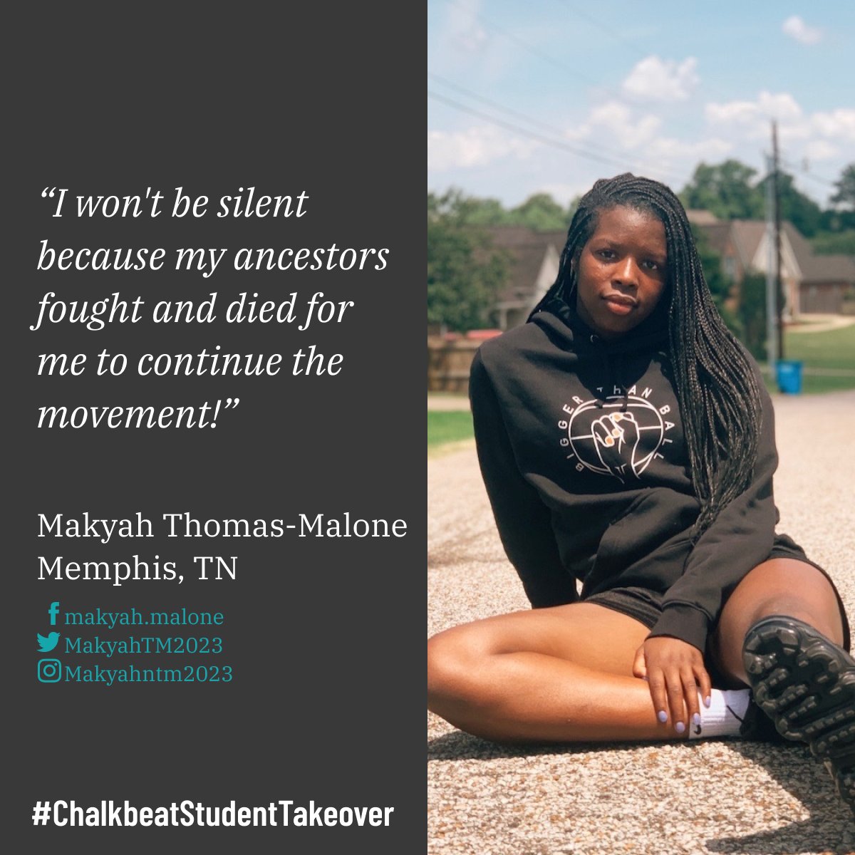 Our homepage is dedicated solely to students today, highlighting young voices across the nation via powerful six-word stories, art pieces, First Person essays, and much more. And a Memphis student is running our social channels.