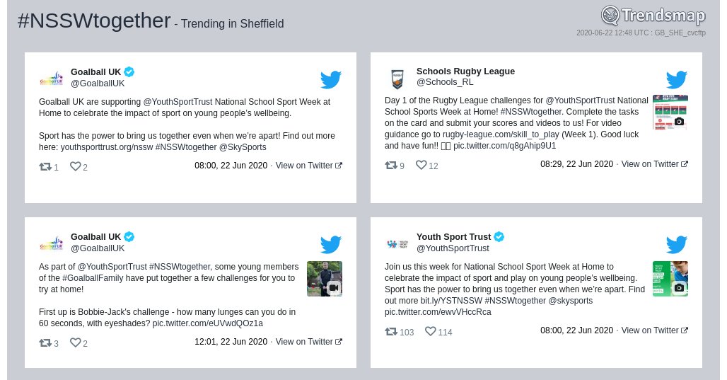 Trendsmap Sheffield tweet media