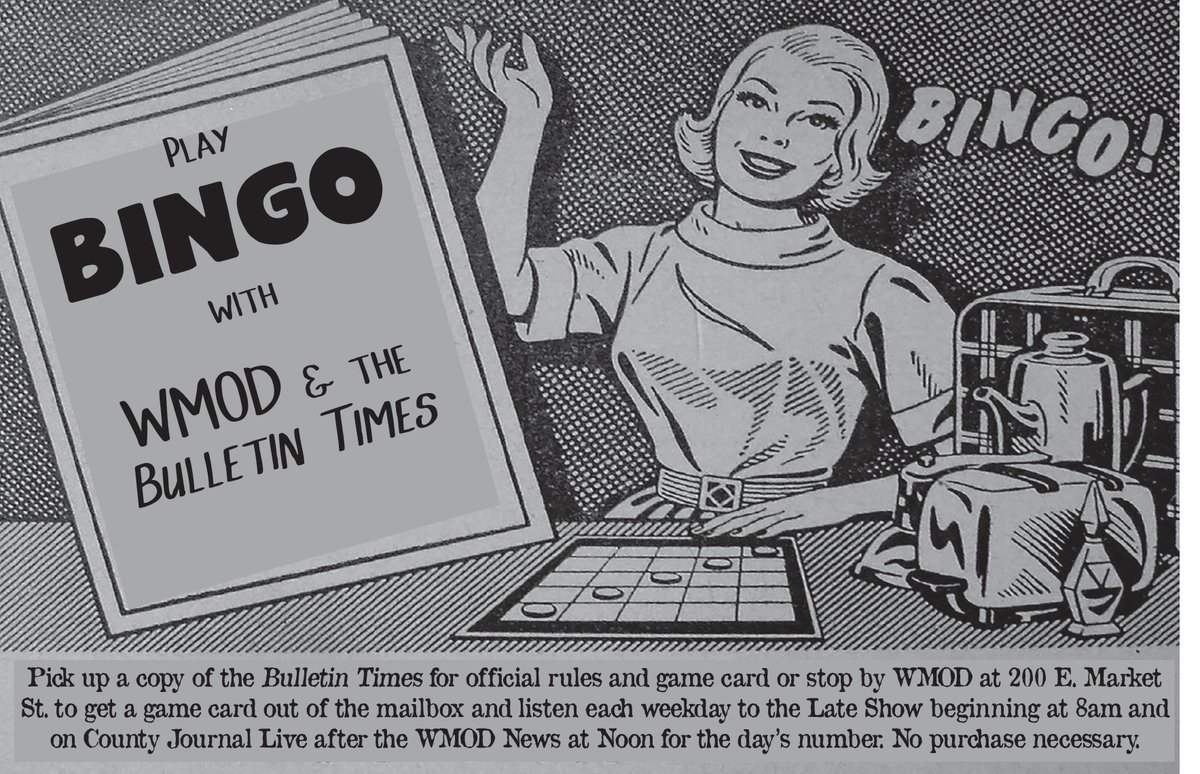 CoJournalWMOD's tweet photo. Tune in at 8am for the Late Show with local new, sports, weather, classic country and today's BINGO number. Also streaming at https://t.co/nO9RLVPvSP https://t.co/jRyWw3dOYM