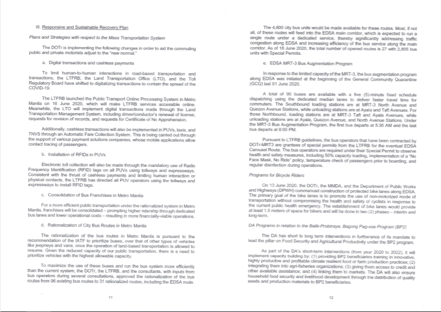 President Duterte's 13th report to Congress on the government's response to the COVID-19 pandemic  @ABSCBNNews *end of thread