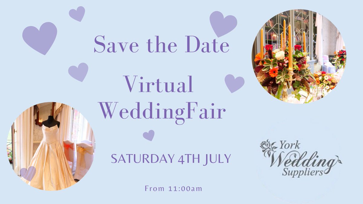 EternalEdits's tweet photo. @weddingsinyork are hosting a Virtual Wedding Fair on Saturday 4th July 11am-2pm so please come along to get some great inspiration for your #wedding Live chats with the amazing wedding suppliers and offers available #weddingfair #weddinginspiration https://t.co/ACfJLqQJq1
