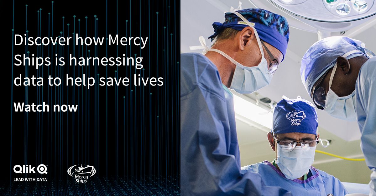 From building bespoke dashboards to analyzing volunteer data, to using predictive analytics to ensure ships are fully supplied. <a href="/StoryByData/">storybydata</a> spoke to <a href="/MercyShips/">Mercy Ships</a> on how they are using #data to save lives on <a href="/Qlik/">Qlik</a>'s #DataBrilliantUnplugged. Watch now: buff.ly/3deXfEL