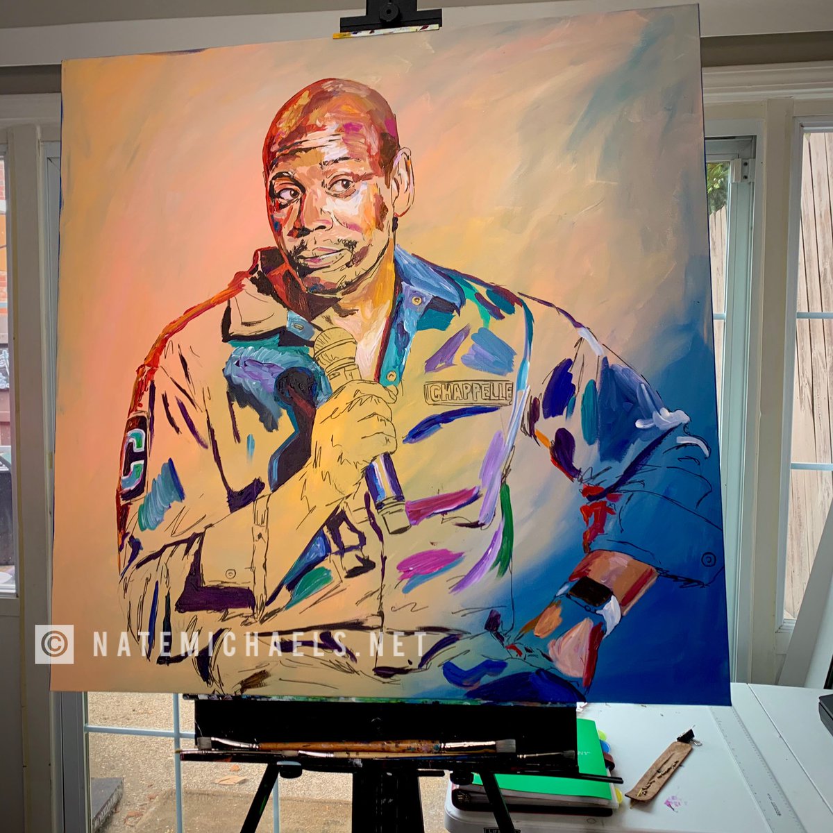 natemichaels's tweet image. #progressshot #chappelle 

#natemichaels #artistsupportpledge #artistforhire #commissionsopen #artforthehome #artforsale #buyartfromartists #supportyourlocalartist #louisville #kentuckyartist #painting #acrylicpainting #wip #portrait
#DaveChappell #thegoat #standup #standupcomedy