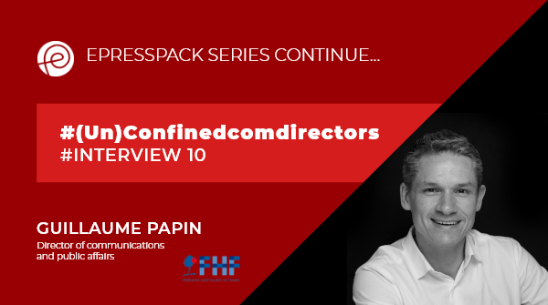 ICCOpr's tweet photo. "The media and public opinion are great accelerators of change! @GuillaumePap1, director of communication & public affairs of @laFHF #Interview10 of the @ePressPack series #ConfinedComDirectors turns into #(Un)ConfinedComDirectors. Login to ICCO library: https://t.co/UDMcDiKkm7 https://t.co/ukcaaazS1S