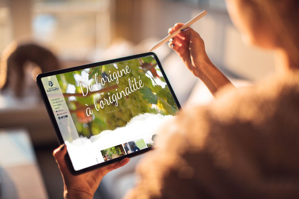 Cosiweb's tweet photo. Nous avons conçu le nouveau site des vignobles du Sud-Ouest. Un très beau projet et une belle expérience menée avec l'équipe @FranceSudOuest
https://t.co/xzfZhwGjpR https://t.co/Pu76Lx0aa8