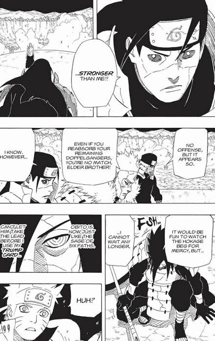 Obito was scared of itachi, therefore itachi scales to juubito who hashirama admits is stronger than him