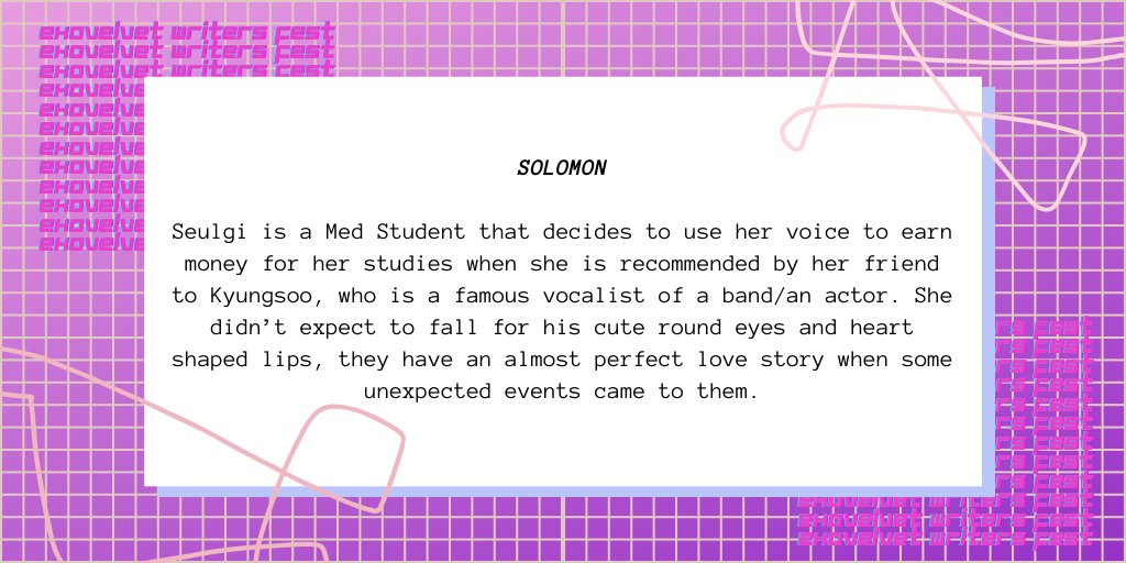03. SolomonPROMPT: Person A and Person B hook up; Person B ends up pregnant.GENRE: RomanceRATING: Teen and Up AudiencesREAD:  https://bit.ly/3dpZvZV&q...