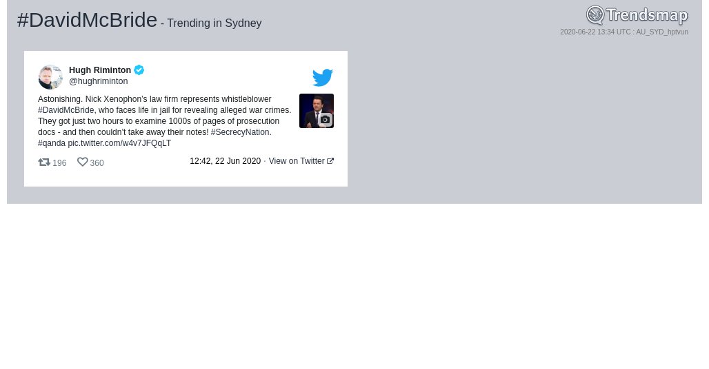 Trendsmap Sydney tweet media