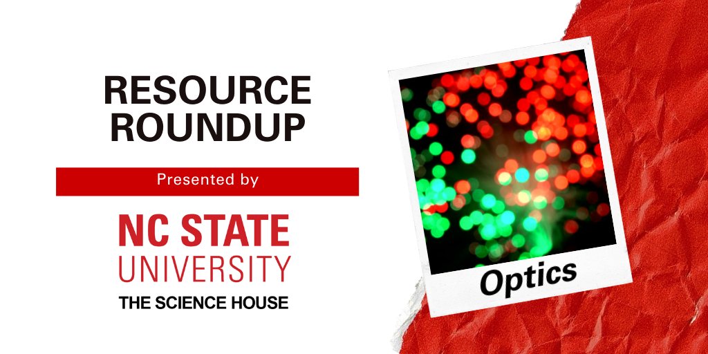 NC State Science House (@thesciencehouse) on Twitter photo Lighten up ๐ก and discover the science of light also known as Optics. This week, the Science House Express explores how light impacts the world around us.
Get started with the Resource Roundup at ow.ly/3gRk50AefC3. Lighten up ๐ก and discover the science of light also known as Optics. This week, the Science House Express explores how light impacts the world around us.
Get started with the Resource Roundup at ow.ly/3gRk50AefC3.
