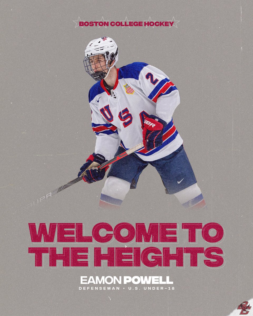 BC_MHockey's tweet photo. Welcome to the Heights ➡️ Eamon Powell (@eamonpowell2)

@USAHockeyNTDP // #WeAreBC🦅 https://t.co/rtse4RmIzQ