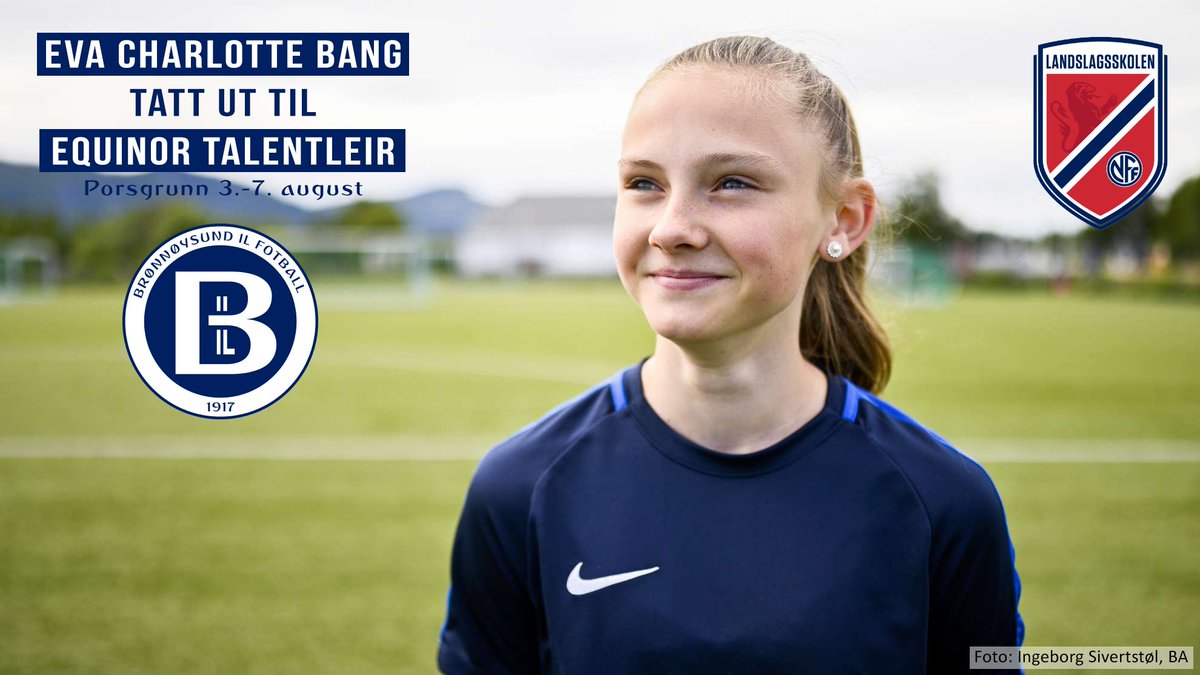 Gratulerer til Eva Charlotte med uttak til Equinors talentleir i Porsgrunn 3.-7. august #morgendagenshelter Les mer: bilfotball.no/eva-tatt-ut-pa…