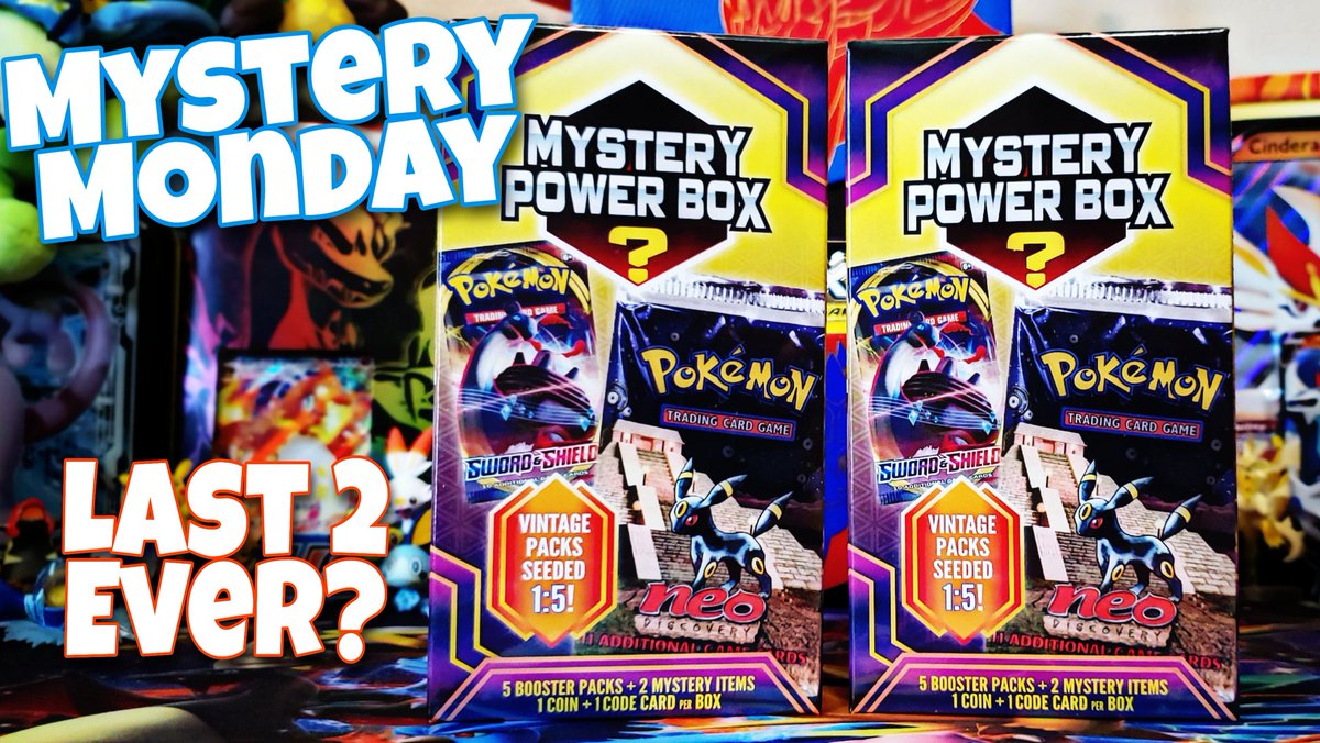 bjarrett4u's tweet photo. Here's the last 2 #MysteryPowerBox I could find within 100 miles! Let's go vintage booster pack hunting and start this week off right! #PokemonTCG #swordandshield #RebelClash #giveaway #SunAndMoon
https://t.co/3Etex4Nzzt https://t.co/XN40UvpEwB
