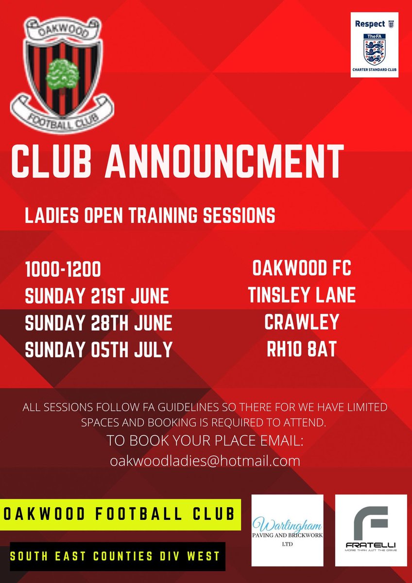Oakwood Ladies FC tweet media