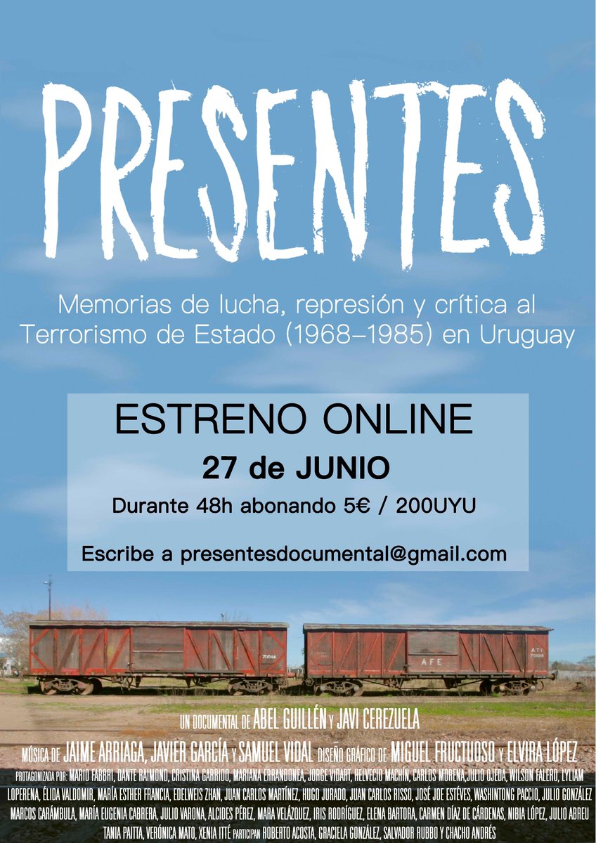 salamirador's tweet photo. Tenían que haber estrenado este #documental en nuestra sala, pero no ha sido posible. El día 27 de junio lo harán on-line. @Presentes_Docu https://t.co/H6HfiyoLPX