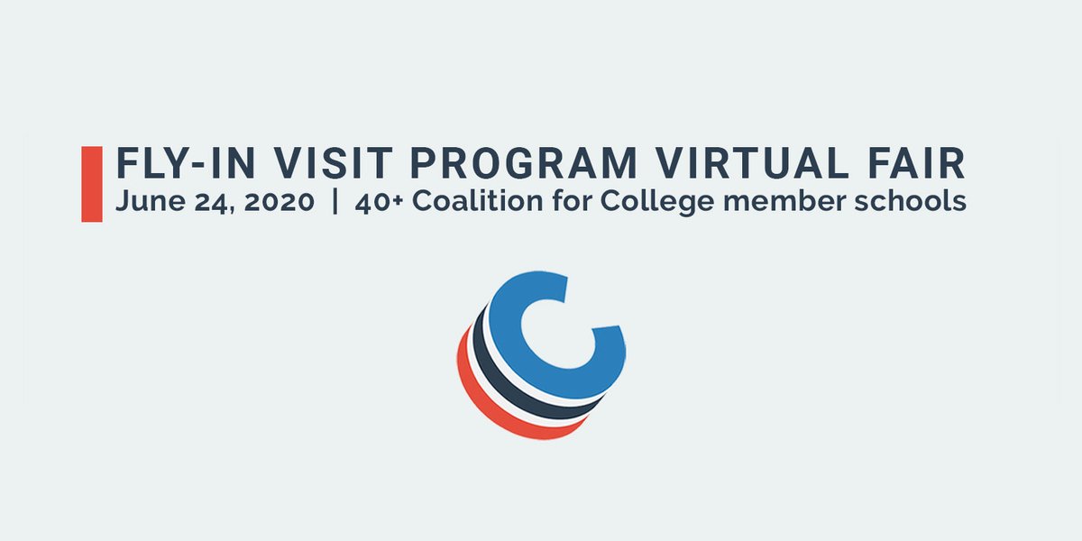 mycoalition's tweet photo. Did you know? A number of colleges offer free visit programs, often referred to as “fly-in” programs, for underrepresented students.
Join us this week to learn more about these opportunities and how they're being adapted during the pandemic.
Register: https://t.co/RusR5iqzvL https://t.co/HIU1M6ogsu