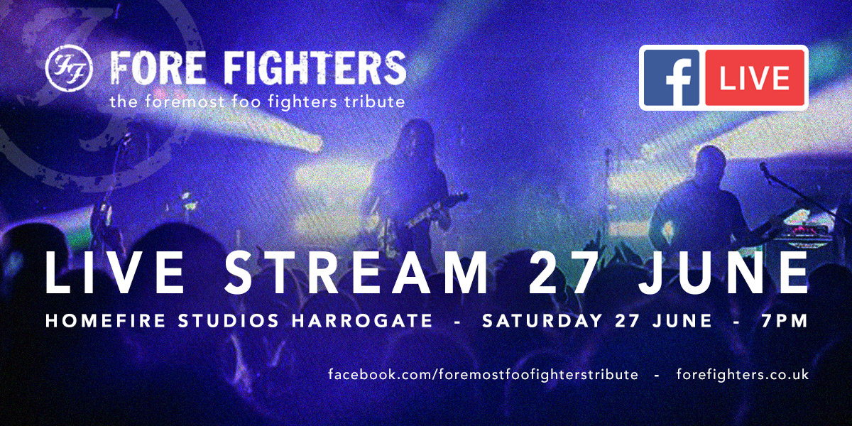As things ease up a little, on the 27th June we're heading back in a (big, disinfected) room for our first ever 'socially distanced' rehearsal!
Since we'll be knocking through some Foo tunes, we thought we'd try live streaming some of it.