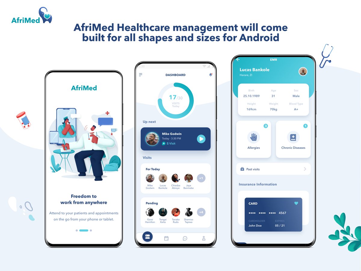 AfriMed1's tweet photo. We are building #AfriMed for all shapes and sizes for #android - coming very soon.
#africandoctors #doctorsindiaspora #mhealth #telemedicine #mobilehealth #healthcare #telehealth #healthcareinnovation #healthcaremanagement https://t.co/58YiHo1iRe