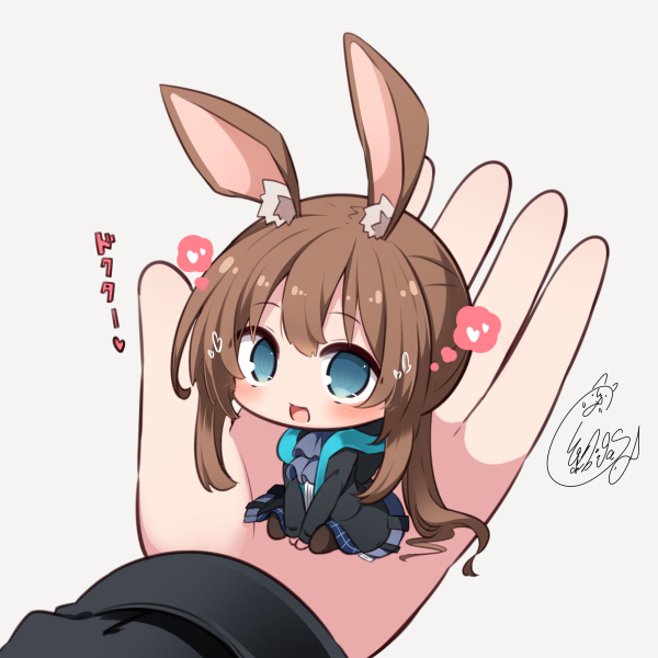 アーミヤ(アークナイツ) 「手乗りアーミヤ「ドクター!」
#アークナイツ  #明日方舟 」|紅シャケ◆ お仕事募集中のイラスト