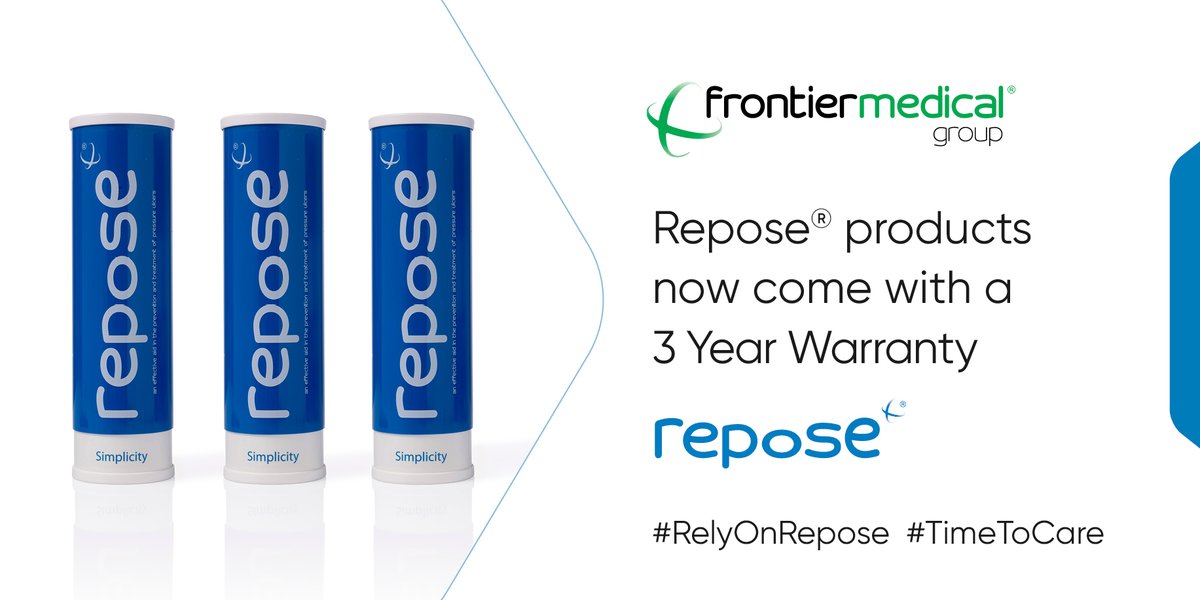 FMG_Repose's tweet photo. The Repose range of reactive air, pressure redistribution and reduction support surfaces now comes with a 3 year warranty. Learn more > https://t.co/geaS7uemdO
#RelyOnRepose #TimeToCare #Stopthepressure https://t.co/dtOa4wuwhX