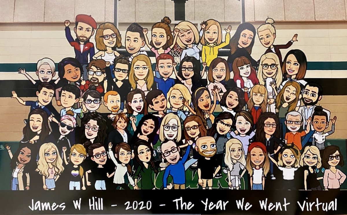 Look what happened to our staff photo ⁦<a href="/JamesWHillPS/">JamesWHill</a>⁩  #hdsbstillconnected