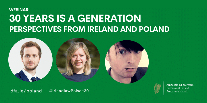 IrlEmbWarsaw's tweet photo. Coming up on Thursday! Marking our 30th anniversary, a webinar on economic and social challenges facing young people in Ireland and Poland, with economist @jakubsawulski, student activist @joannaucd19 &amp; sociologist Kevin Myers. 

Register now! https://t.co/nacBzA98h4 https://t.co/5eMeKr8iF2
