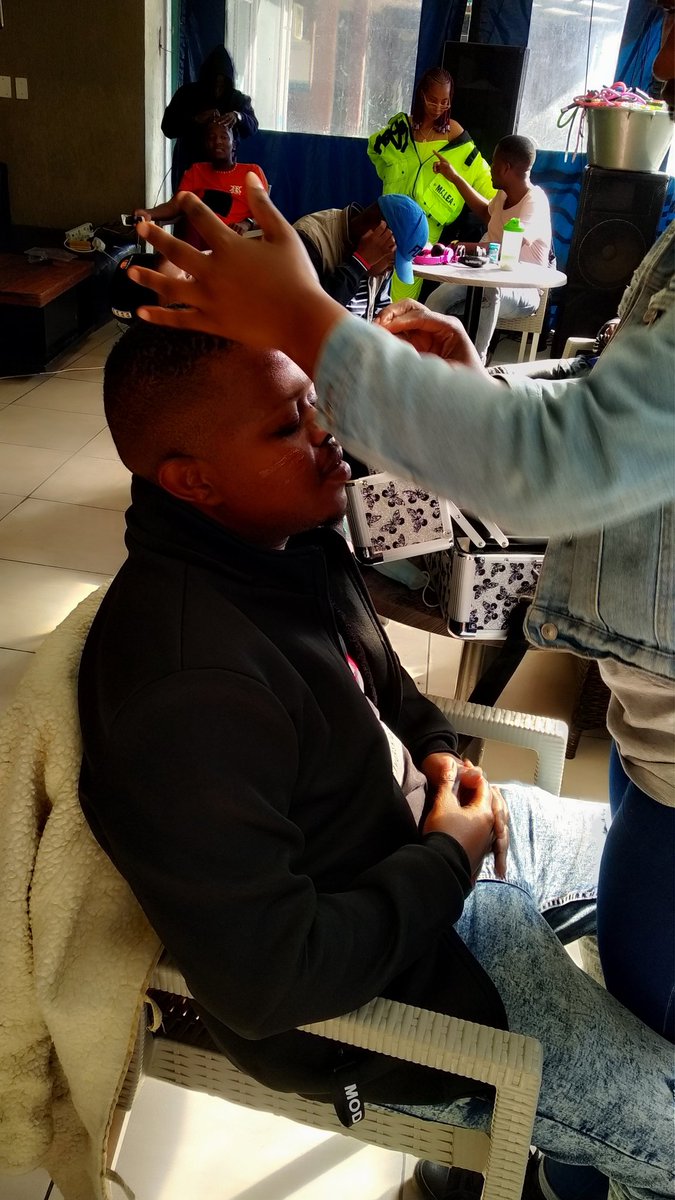 FivorskiDj's tweet photo. Make up just before recording of Ltv #InhouseParty that airs at Lesotho television on Friday 8pm-9:30pm. Dont miss out ๐๐๐๐น๐น๐น with Matli Matti B Bulane on the ๐ธ
Shout to @quizydj, @Toxique_Dj Mura Zeeper, @cubanlinx_ls and everyone on set https://t.co/52djaojR37