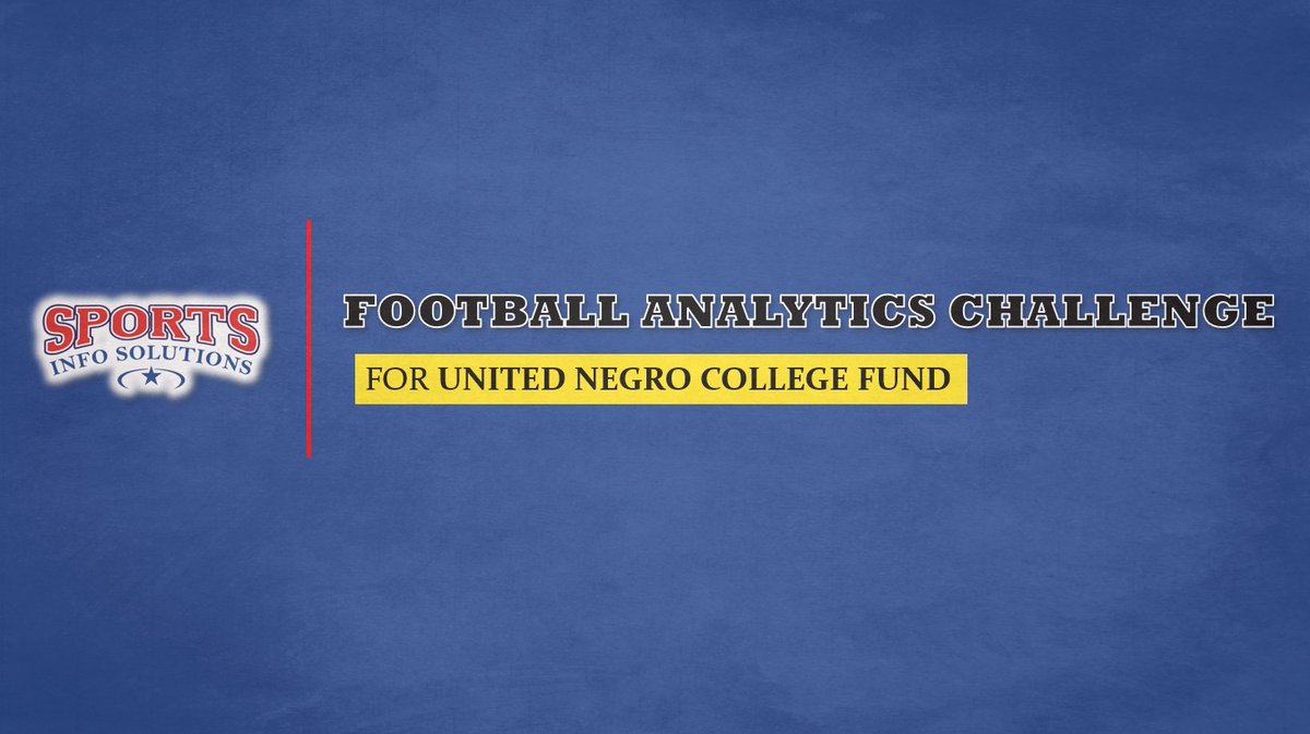 SportsInfo_SIS's tweet photo. We are excited to announce our FOOTBALL ANALYTICS CHALLENGE
* All proceeds go to the United Negro College Fund
* Use SIS data to evaluate the value of different d-line positions
* Minimum $1 donation required to enter
More info & entry form here
https://t.co/ZbFDvnDAUd https://t.co/z0rJ8Dgwdc