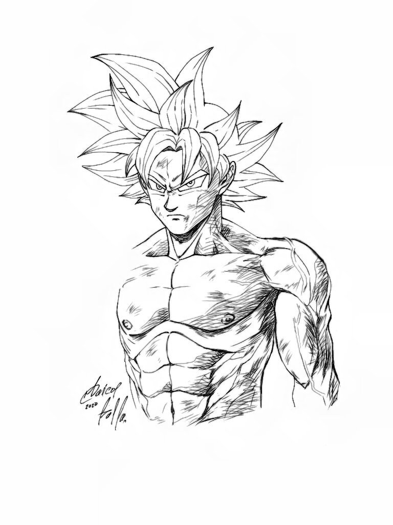 Desenhando o Goku instinto superior completo - Drawing Goku ( Dragon ball  super) 