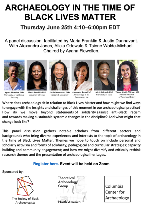 AliciaOdewale's tweet photo. If you haven’t already done so, register today to be part of this SBA webinar, “Archaeology in the Time of Black Lives Matter,” scheduled for Thursday, June 25 at 4 p.m. EST/ 3 p.m. CST. https://t.co/13jQIg786c https://t.co/omScvcxK8H