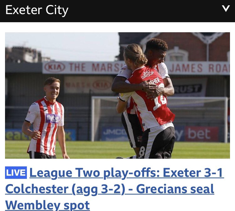 WEMBLEY bound for <a href="/OfficialECFC/">Exeter City FC</a>. Let’s make it another local team from the <a href="/SouthWestUK/">SouthwestUK</a> in league 1 <a href="/Official_STFC/">Swindon Town Football Club</a> @Only1Argyle <a href="/BristolRoversCT/">Bristol Rovers CT</a>   #derbydays 😍⚽️20/21 season⚽️