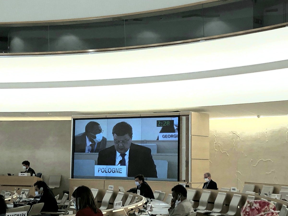 Today 🇵🇱 Poland in #HRC supported cooperation with 🇬🇪 Georgia and condemned the so-called borderization taking place in the separitist territories of Abkhazia and South Ossetia/Tskhinvali #PLinUNHRC #HRC43