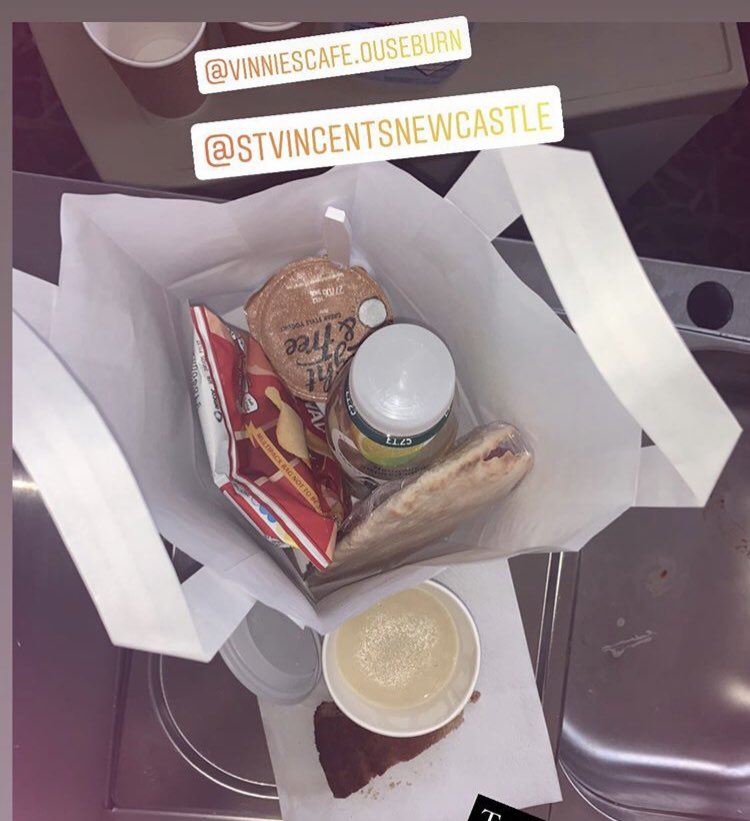VinniesNcle's tweet photo. With the ☀️ shining today our @VinniesSVP packed lunches went down a treat. We also provided food parcels and Vinnies toiletry care packs to those who needed them. Thank you to everyone that has been donating online to help to support someone in need. RT 
https://t.co/WojpIgL3x4 https://t.co/a8KmlDATiU