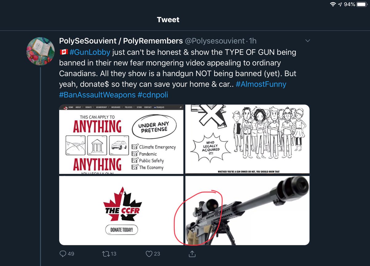 MikeFollowsNo1's tweet photo. @Polysesouvient So @Polysesouvient ..... based on your posts, screen captures, photograph, and demand for “honest” representation ..... riddle me this ....

Why did you use a bolt action rifle picture? 

@CCFR_CCDAF @TWilsonOttawa @CivilAdvantage1 #canpoli #NotBulletproof https://t.co/5w3meaE7Mn