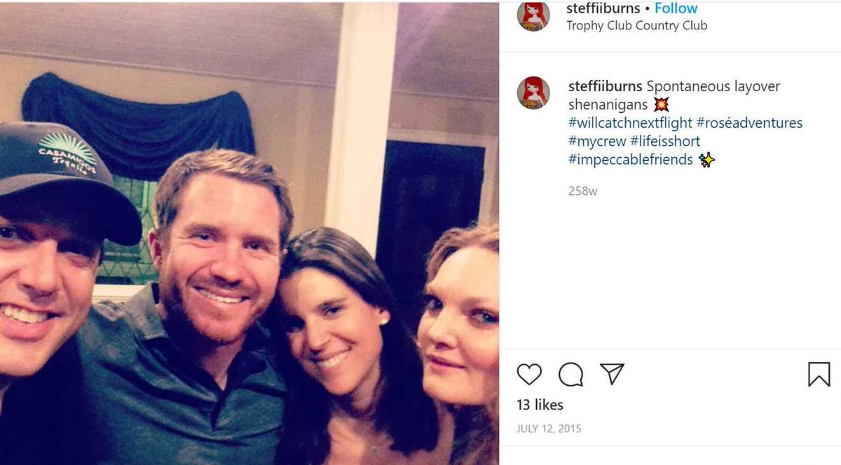 With her "impeccable friends" Rapists, Sarah Kellen, and her husband Brian Vickers in 2015.