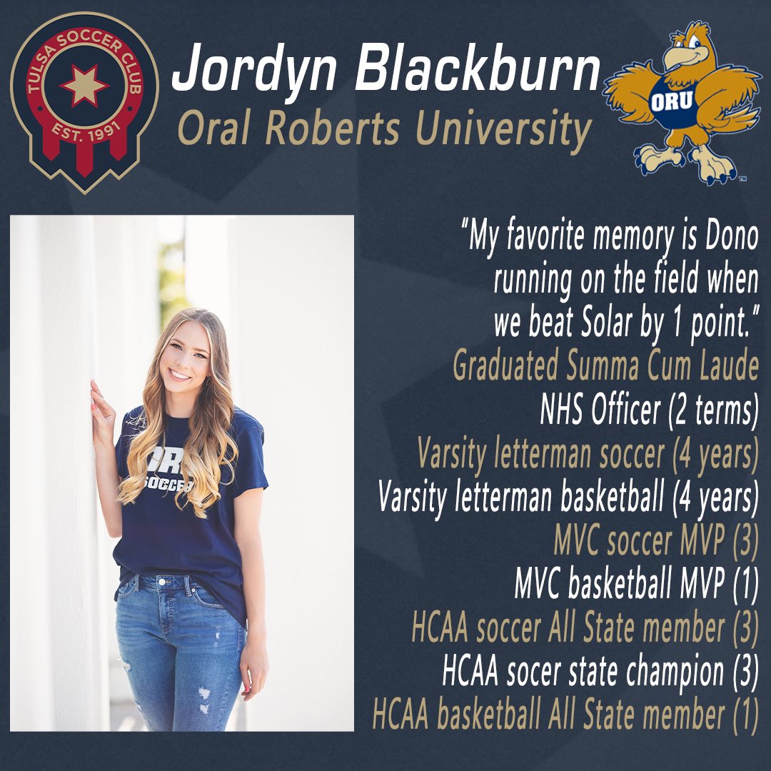 TulsaSC's tweet photo. #TulsaSC Senior Spotlight👀
2 Golden Eagles 🦅🤩
Jordan Blackburn ➡️ @ORUWSoccer👏👀
Kristi Keller ➡️ @ORUWSoccer💪🔥 https://t.co/EggTzeCMkK