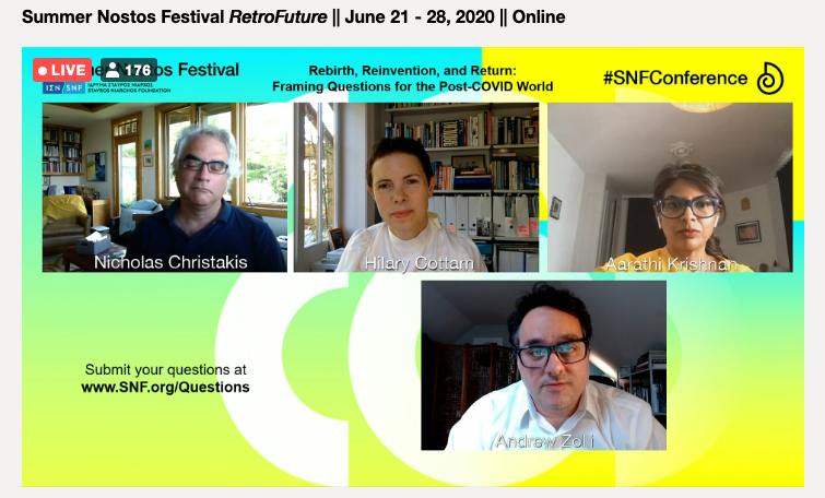 vinodrjkn's tweet photo. Tuned into #SNFConference @SNForg Framing Questions for Post-COVID World' w @akrishnan23 @NAChristakis @HilaryCottam @andrew_zolli. Takeaways: 1) We make the world by the methods we use 2) What we are living today was imagined by a small group 3) There is a crisis of belonging https://t.co/7pWFC2CRME