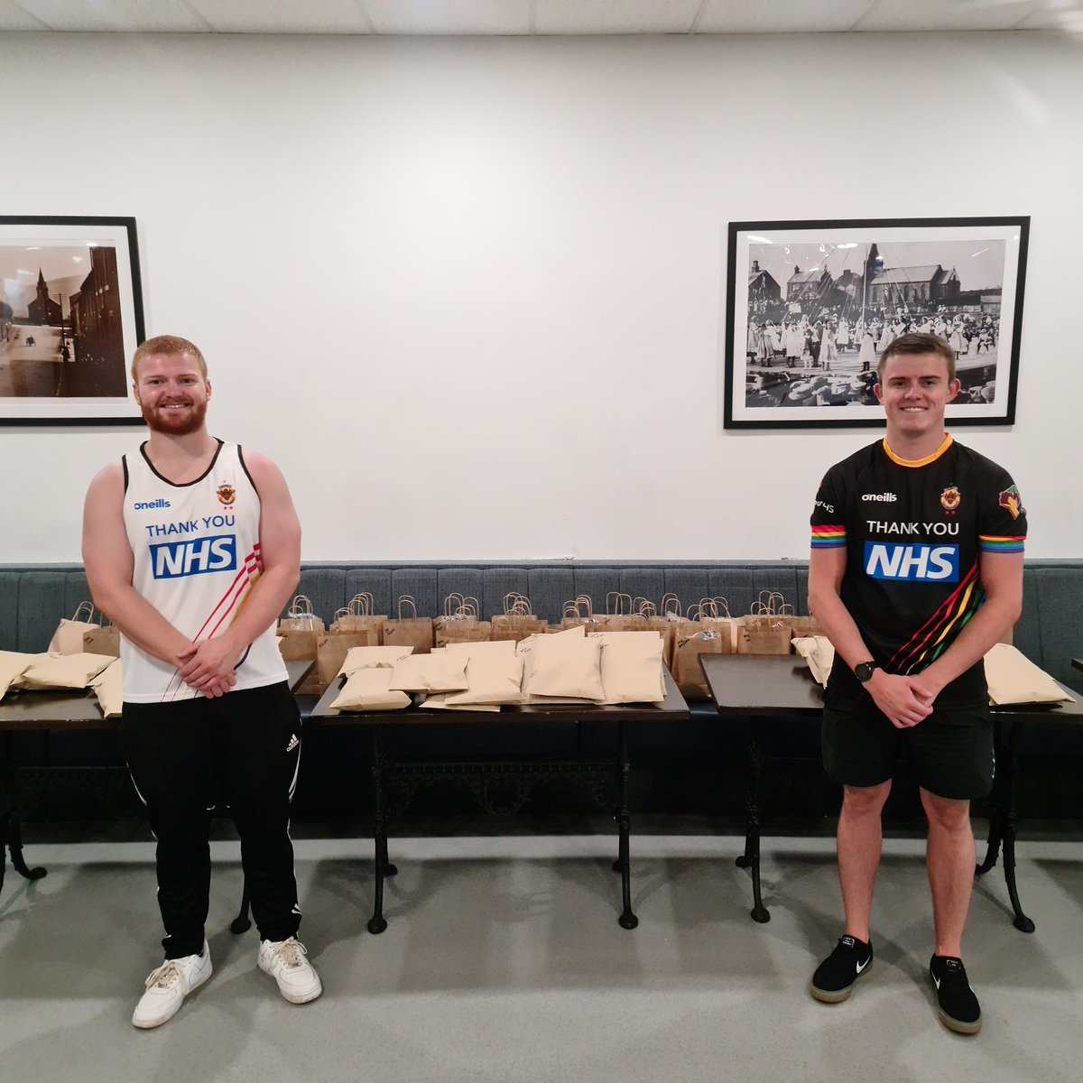 WathBrowHornets's tweet image. We are pleased to inform you that our @NHS tops will be available for collection tomorrow between 4 &amp;amp; 6pm from the side of the club.
Big thank you to everyone who purchased a top, £2175 was split between two local charities.
@ONeills1918 also said we smashed the amateur sales 🌈