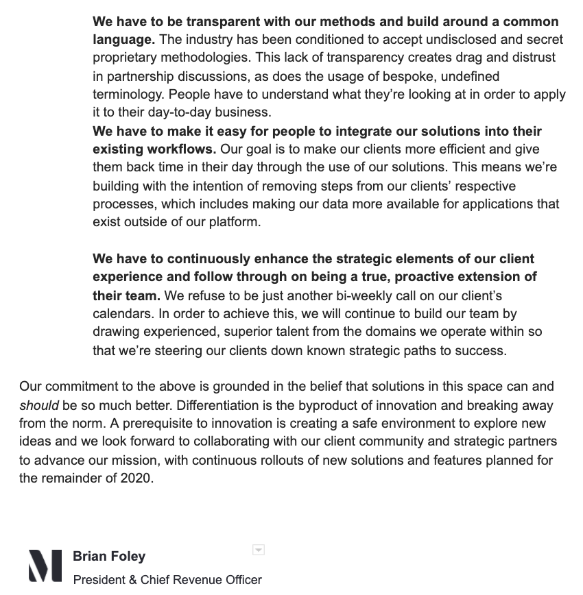 New profile pic, who’s this? Welcome to the new MVP. We’ve entirely redesigned who we are to challenge the sponsorship landscape and remove the grey areas in valuation. Learn more about the new MVP in this letter from our President, Brian Foley. #SponsorshipValuation