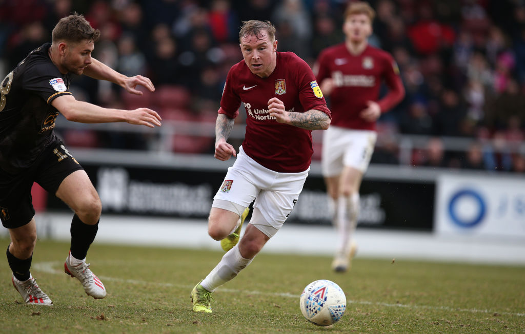 OptaJoe's tweet photo. 17 - Northampton Town's Nicky Adams has provided 17 assists in all competitions; only Kevin De Bruyne (18) has more amongst players in the English top four tiers. Delivery. https://t.co/HInKcGPF6x