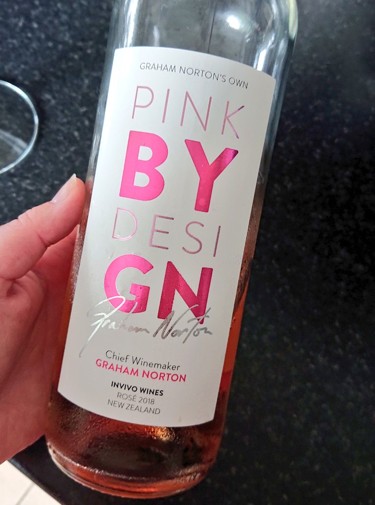 KlaireConnor's tweet photo. This wine by @grahnort is delicious, I'm not usually a rosé lover but this is good! #PinkByDesign #MyNewFav #GoTryIt https://t.co/DFwswXqgZQ
