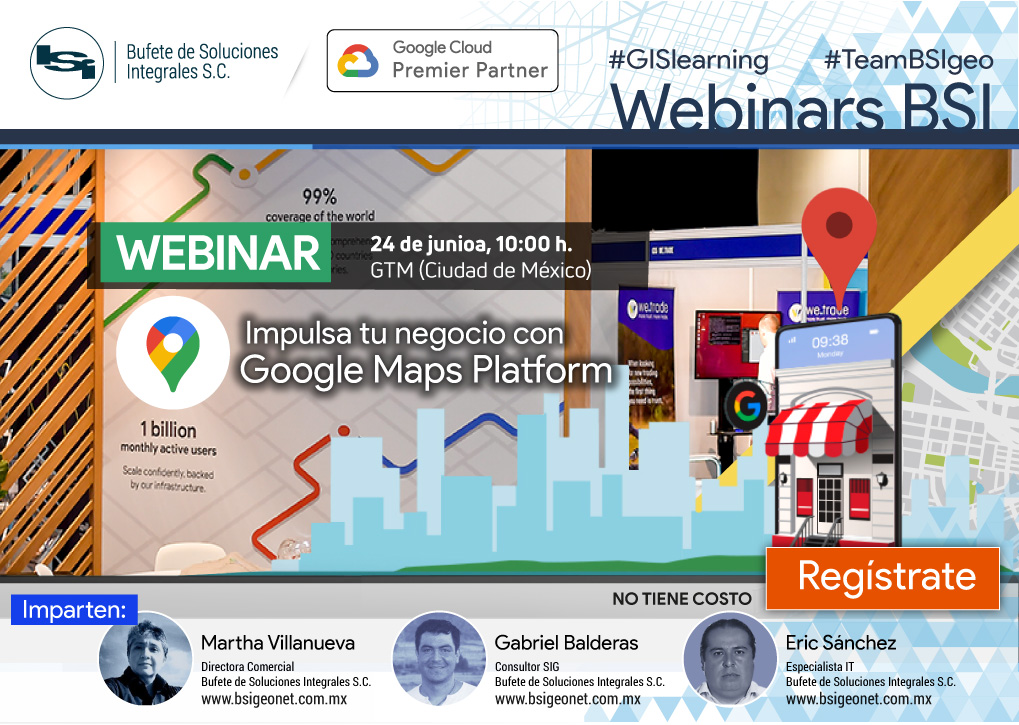 bsigeonet's tweet photo. #Countdown2days.. Este miércoles, no te pierdas nuestro #WebinarBSI: Impulsa tu negocio con #GoogleMapsPlatform 🌎 🚩NO TIENE COSTO ¿Cuándo?🗓 junio 24, 2020 –⌚10:00 h | Regístrate aquí→ https://t.co/N9PIjcvTh2 - https://t.co/PStLLPYVMV https://t.co/blL0SOVZkI
