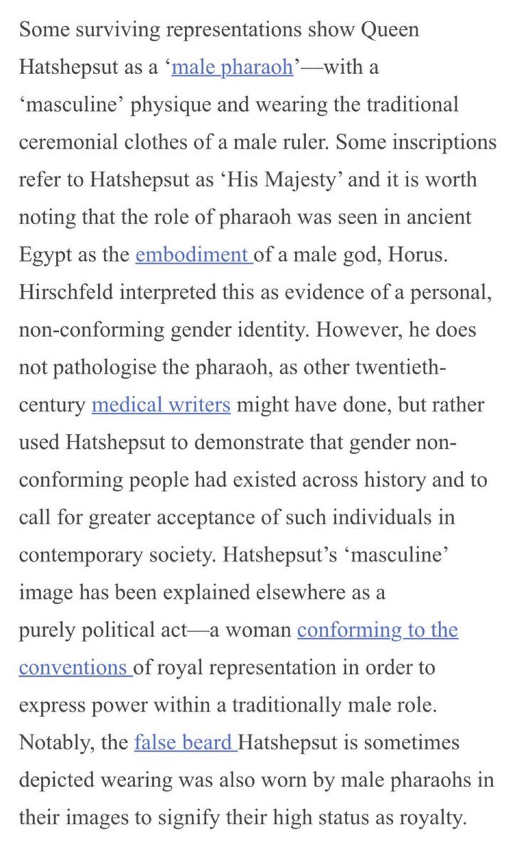  #Hatshepsut between “male pharaoh,” a non-conforming identity, and “masculine” image as a purely political act. http://notchesblog.com/2017/04/11/egyptology-sexual-science-and-modern-gender-identity/?platform=hootsuite