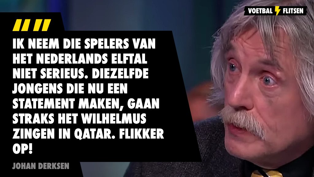 Johan Derksen neemt de spelers van het Nederlands Elftal niet serieus. "Straks staan ze het Wilhelmus te zingen in Qatar." #veronicainside #TeamDerksen #teamjohan #teamjohanderksen