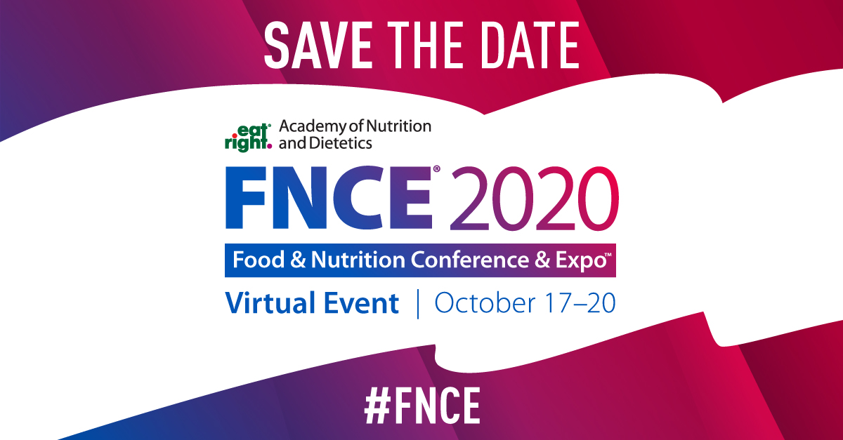 eatrightPRO (@eatrightpro) on Twitter photo #FNCE 2020 is going virtual! 💻
While we’re sad not to see you in person, this decision was made to keep attendees, presenters, exhibitors and staff safe during the COVID-19 pandemic. Read the announcement: sm.eatright.org/FNCEgoesvirtual
Follow <a href="/eatrightFNCE/">eatrightFNCE</a> for the latest updates! #FNCE 2020 is going virtual! 💻
While we’re sad not to see you in person, this decision was made to keep attendees, presenters, exhibitors and staff safe during the COVID-19 pandemic. Read the announcement: sm.eatright.org/FNCEgoesvirtual
Follow <a href="/eatrightFNCE/">eatrightFNCE</a> for the latest updates!