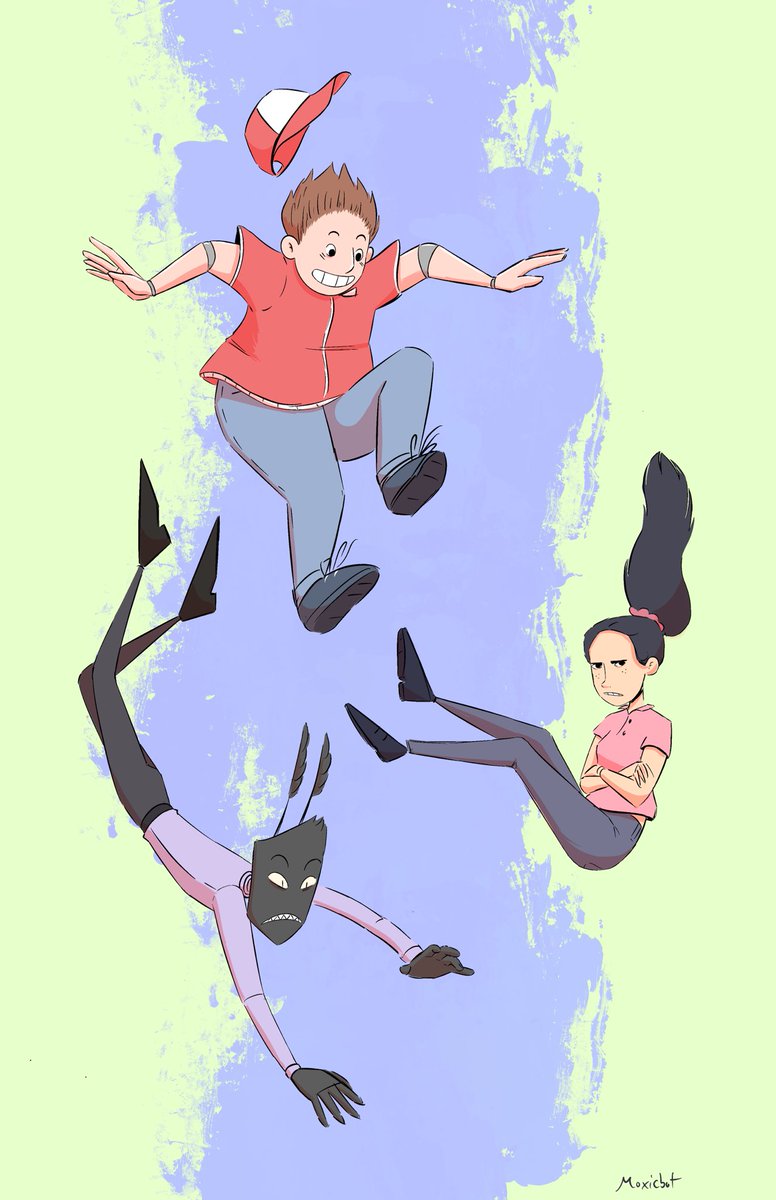 Moxiebottle's tweet photo. Hey I’m a non-binary and bisexual Illustrator in Massachusetts! I like drawing cartoons and comics and I do a lot of podcast fan art! #illustration #ArtistOnTwitter https://t.co/dtbIn7b58S