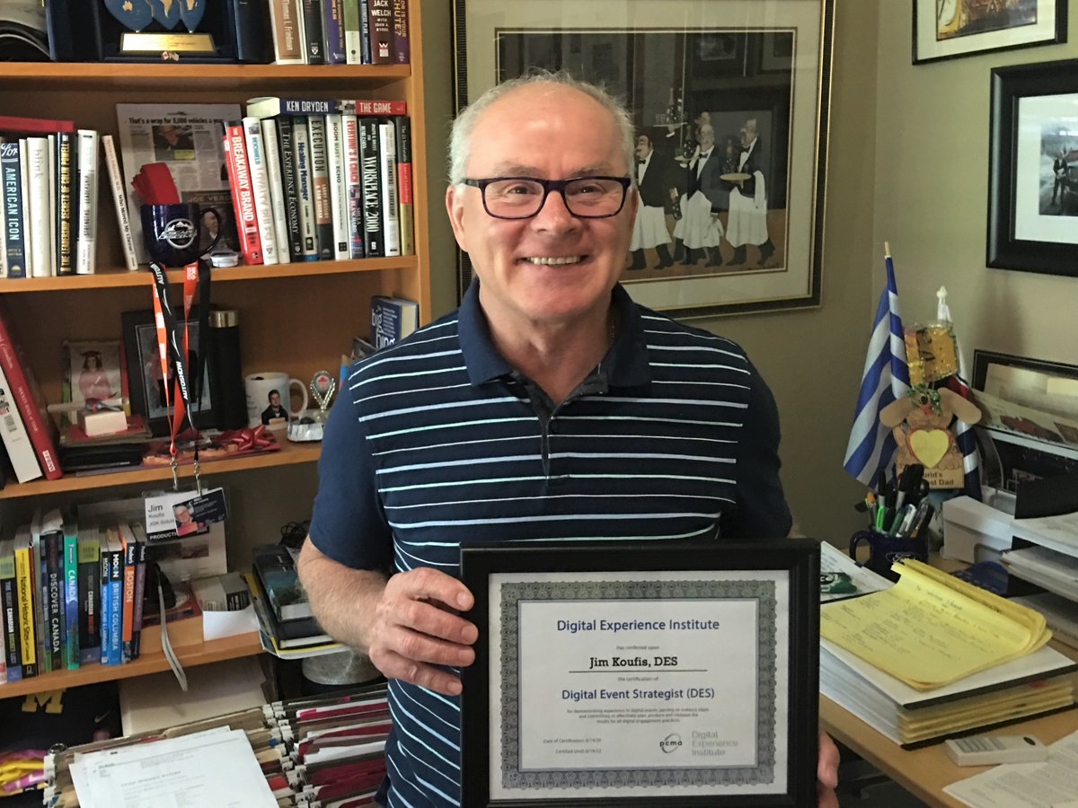 JgkSolutions's tweet photo. We are pleased to announce that our CEO &amp; Managing Partner, Jim Koufis has been certified as a DES, Digital Events Strategist with @pcmahq   We are excited to work with our clients on their virtual and hybrid events, tradeshows and meetings. #DESCourse #experientialmarketing https://t.co/g1ALiQt2QZ
