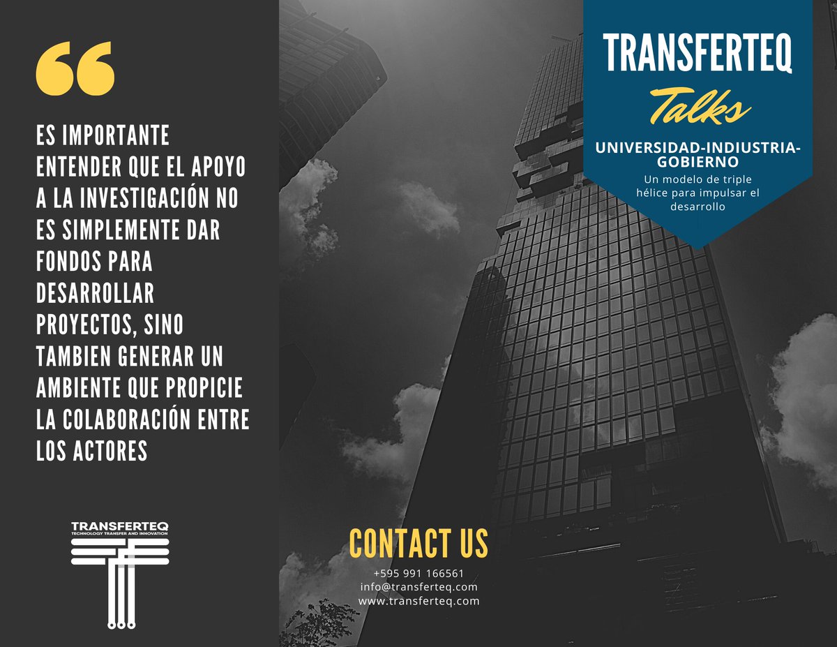 transferteq's tweet photo. #TransferTeQTalks | Gobierno-Universidad-Empresa https://t.co/G9O2jSPfTH